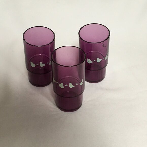 Vintage Tupperware Acrylic 14 oz 400 ml Jewel Tone Deluxe Tumblers Set Of 3 - Picture 1 of 4